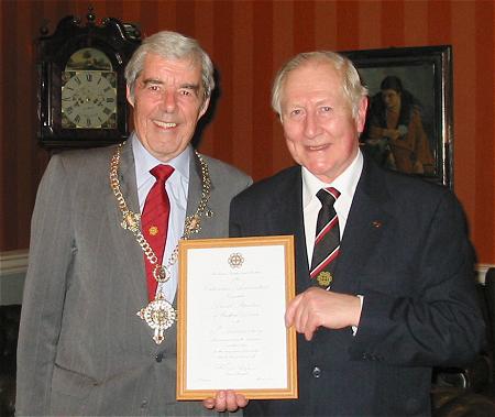 40-year scroll for David Stanton. pic:DavidStockdale