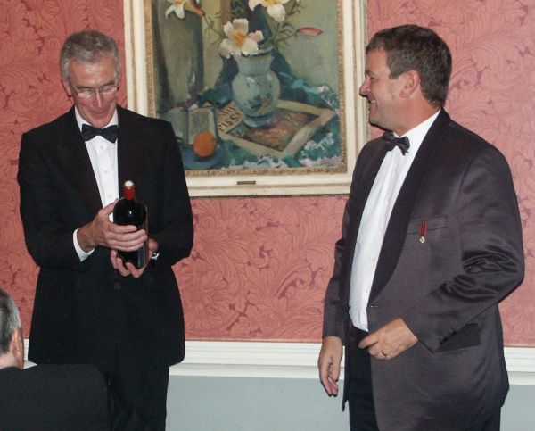 Peter Townsend receiving a little something. Pic:HN
