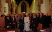 Bishop Terence with Catenian brothers and wives after the Mass at All Saints church, Hovingham. pic: J Conlin